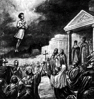 Отрок, поднятый в небо невидимою силою во время общего моления в Константинополе